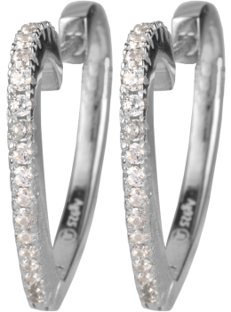 Jacques Lemans SE-O199A Damen Ohrringe Ohrstecker Sterlingsilber mit White Topaz